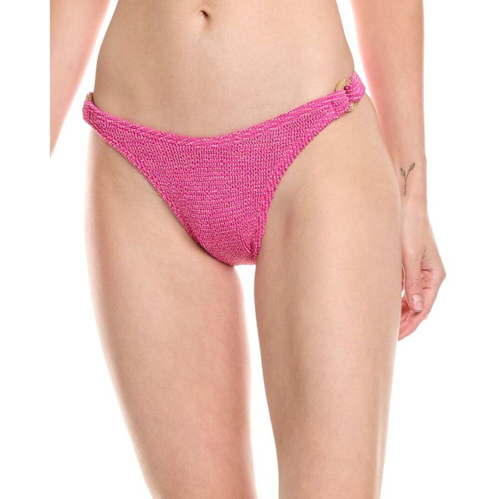 Bond-Eye Swim Womens  Ring Scene Brief Bikini Bottom, Red